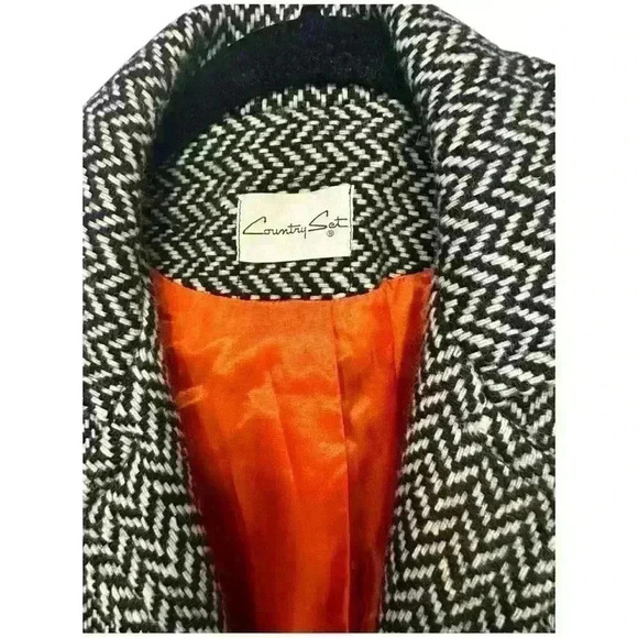 Country Set Vintage Herringbone Multi button Closure blazer see measurements - Picture 2 of 6